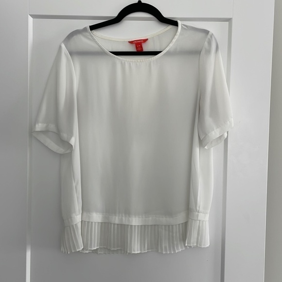 Joe Fresh Tops - Joe Fresh white top with pleated detail​​​​​​​​​​​​​